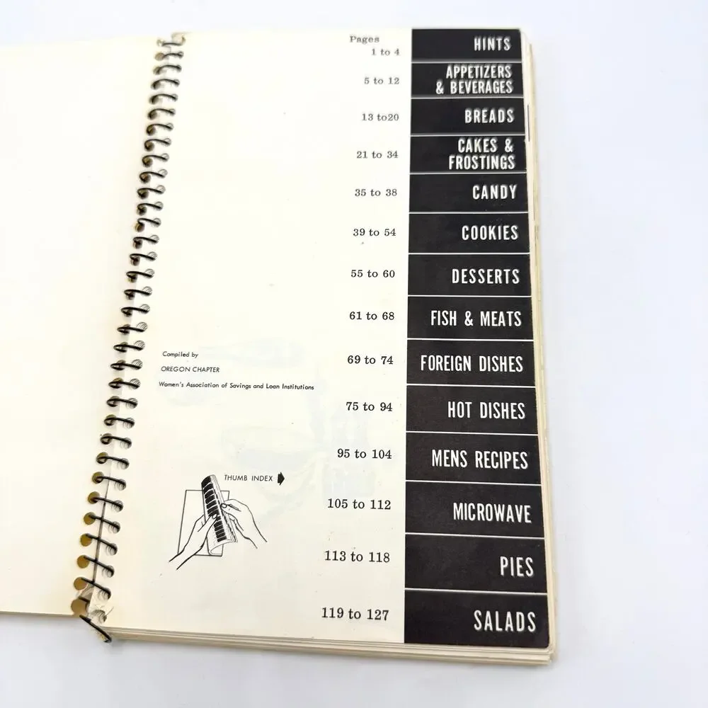 WASALI Oregon Chapter Cookbook Womens Association of Savings Loan Vintage Recipe